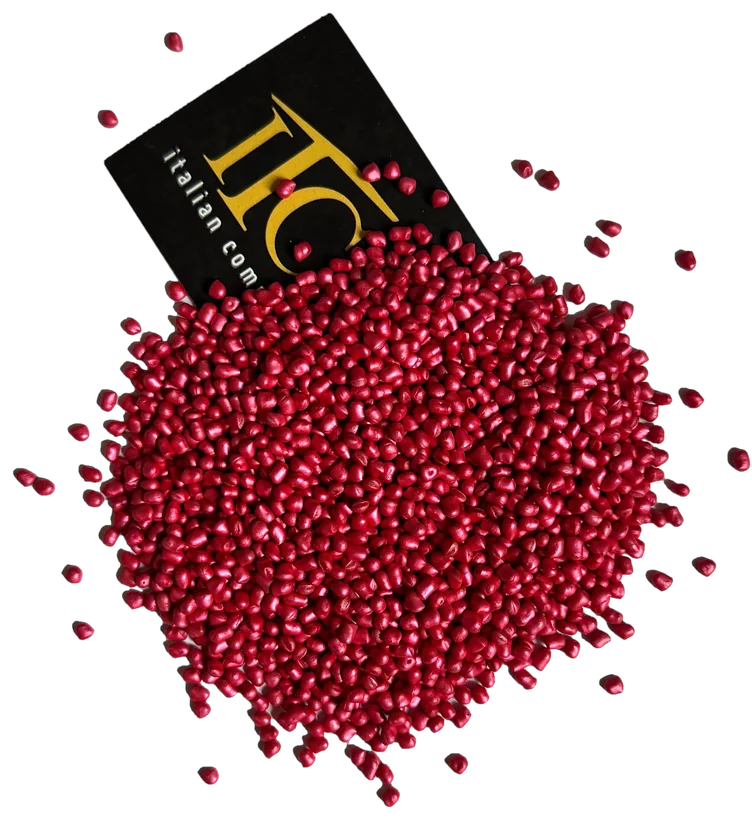 ITC metallic masterbatch, metallic red pellets